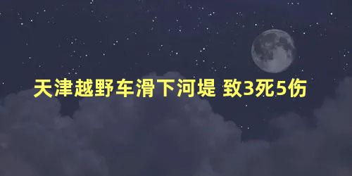 天津越野车滑下河堤 致3死5伤